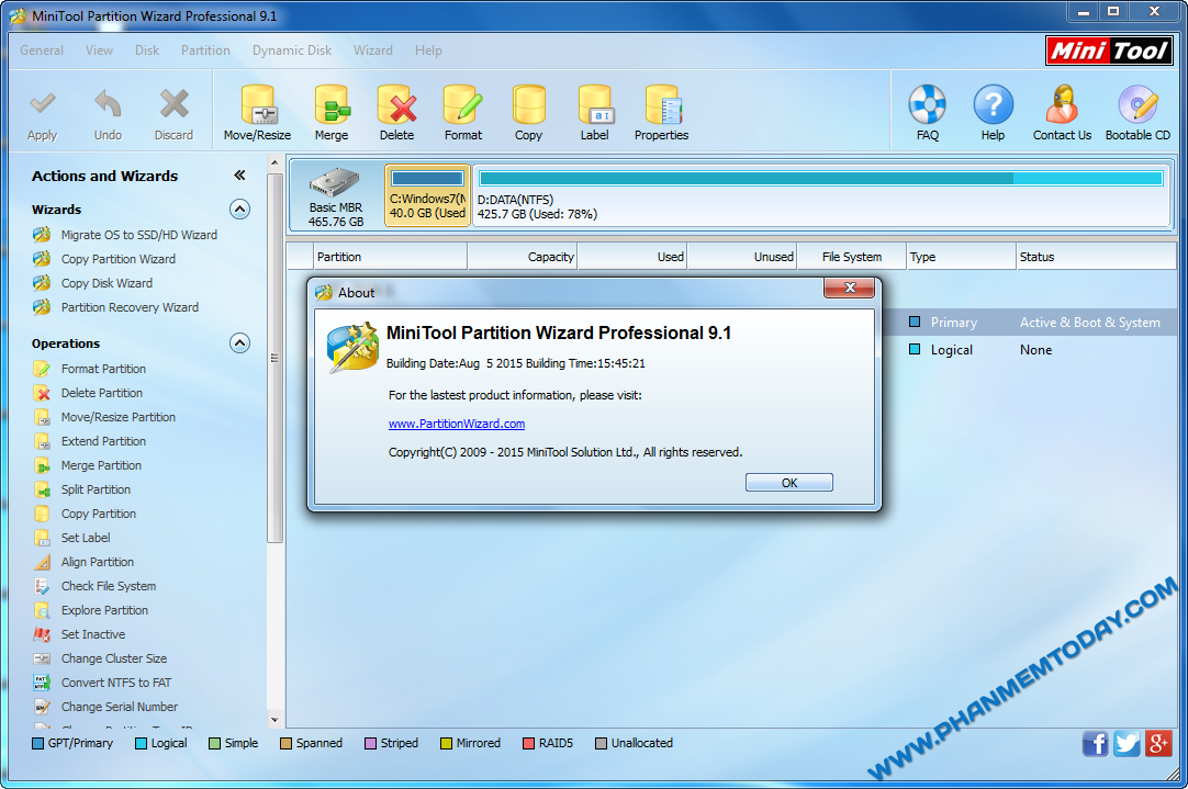 free partition wizard bootable cd